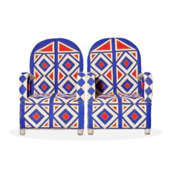 Yoruba Chair Red and Blue 1
