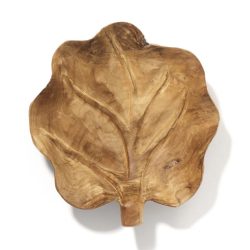 Teak Vine Leaf Serving Bowl