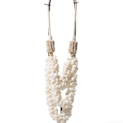 White Shell Cluster Necklace Display